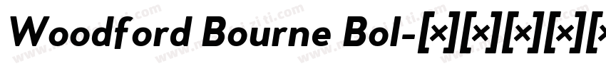 Woodford Bourne Bol字体转换
